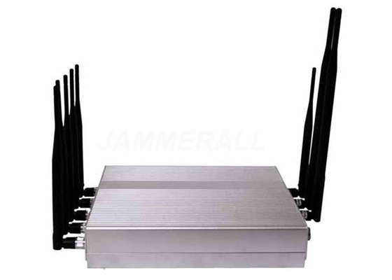 η αναλογική συσκευή κρυπτοφώνησης τηλεφωνικών σημάτων κυττάρων υψηλής δύναμης 3G 4G 8 κεραίες δακτυλογραφεί Jammer σημάτων WiFi
